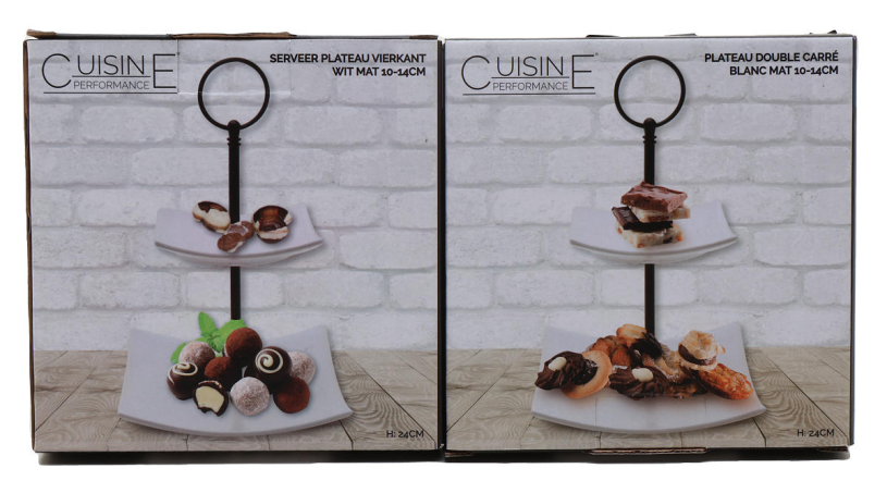 Cuisine Performance Etagere 2-laags 10-14cm mat wit