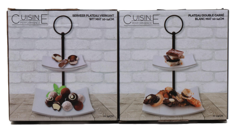 Cuisine Performance Etagere 2-laags 10-14cm mat wit