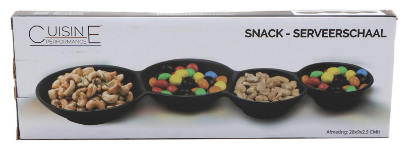 Cuisine Performance Serveerschaal 28x9x2,5cm mat zwart