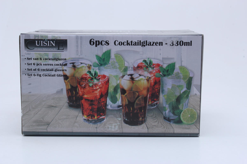 Cuisine Performance Cocktailglas 330ml 6 stuks in doos