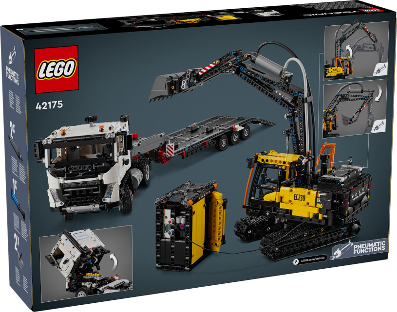 LEGO Technic Volvo FMX truck EC230 elektrische graafmachine