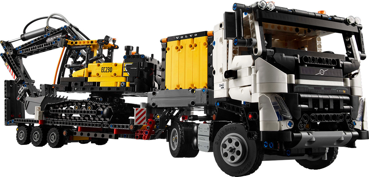 LEGO Technic Volvo FMX truck EC230 elektrische graafmachine