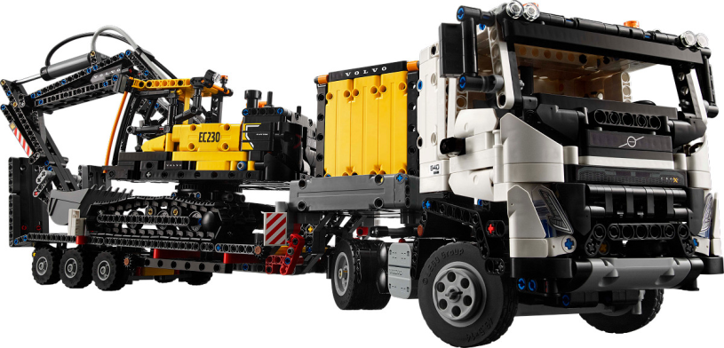 LEGO Technic Volvo FMX truck EC230 elektrische graafmachine