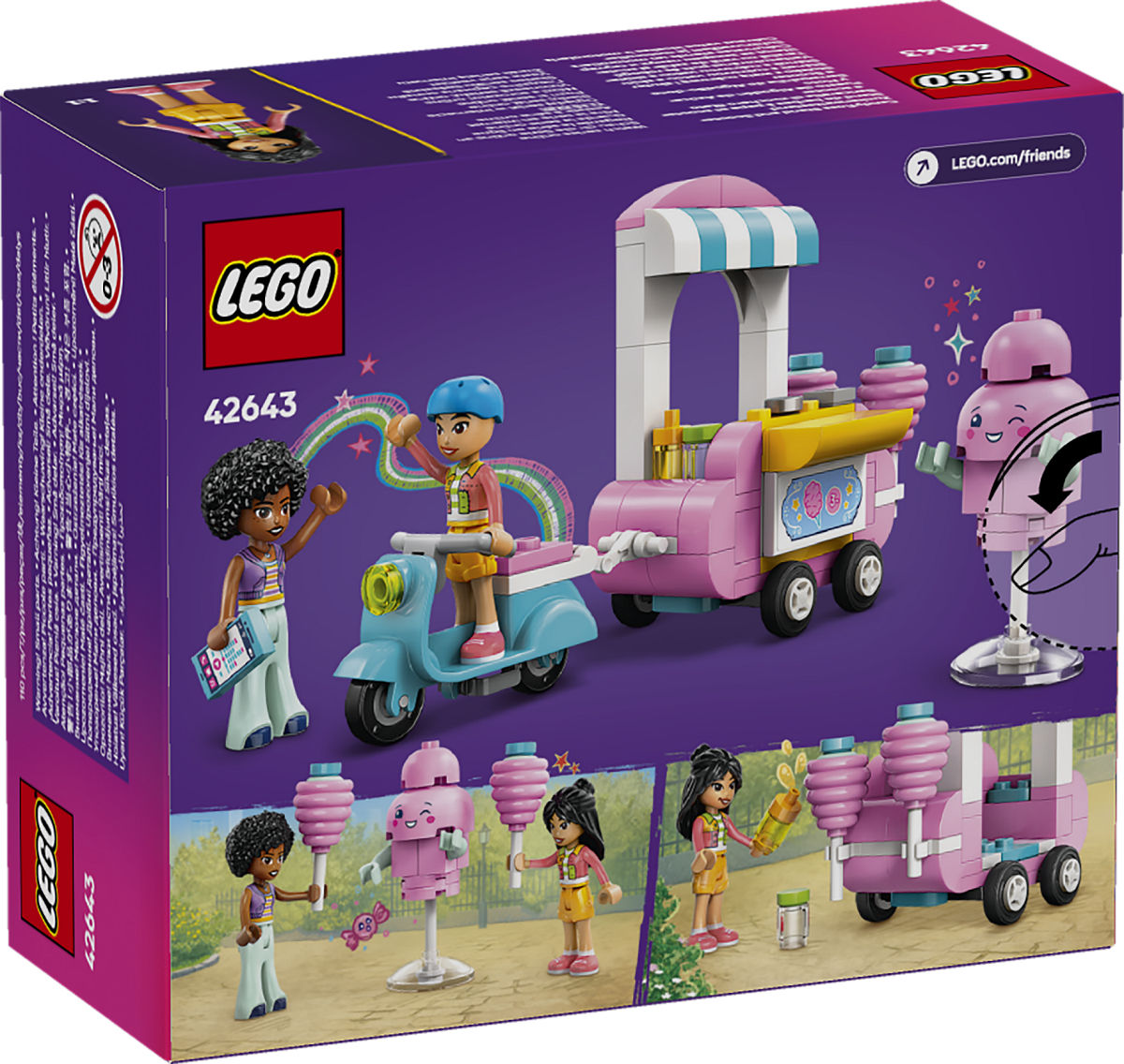LEGO Friends Suikerspinkraam en scooter