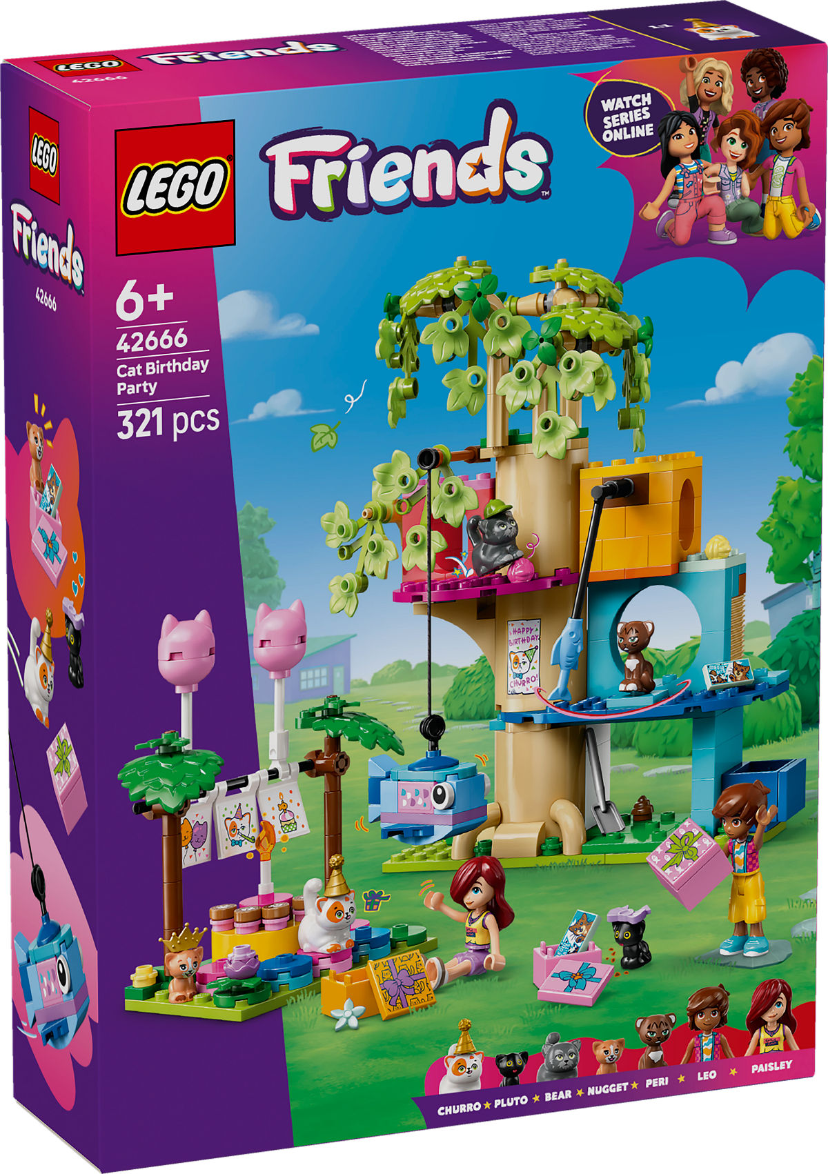 LEGO Friends Kattenverjaardagsfeestje en boomhut