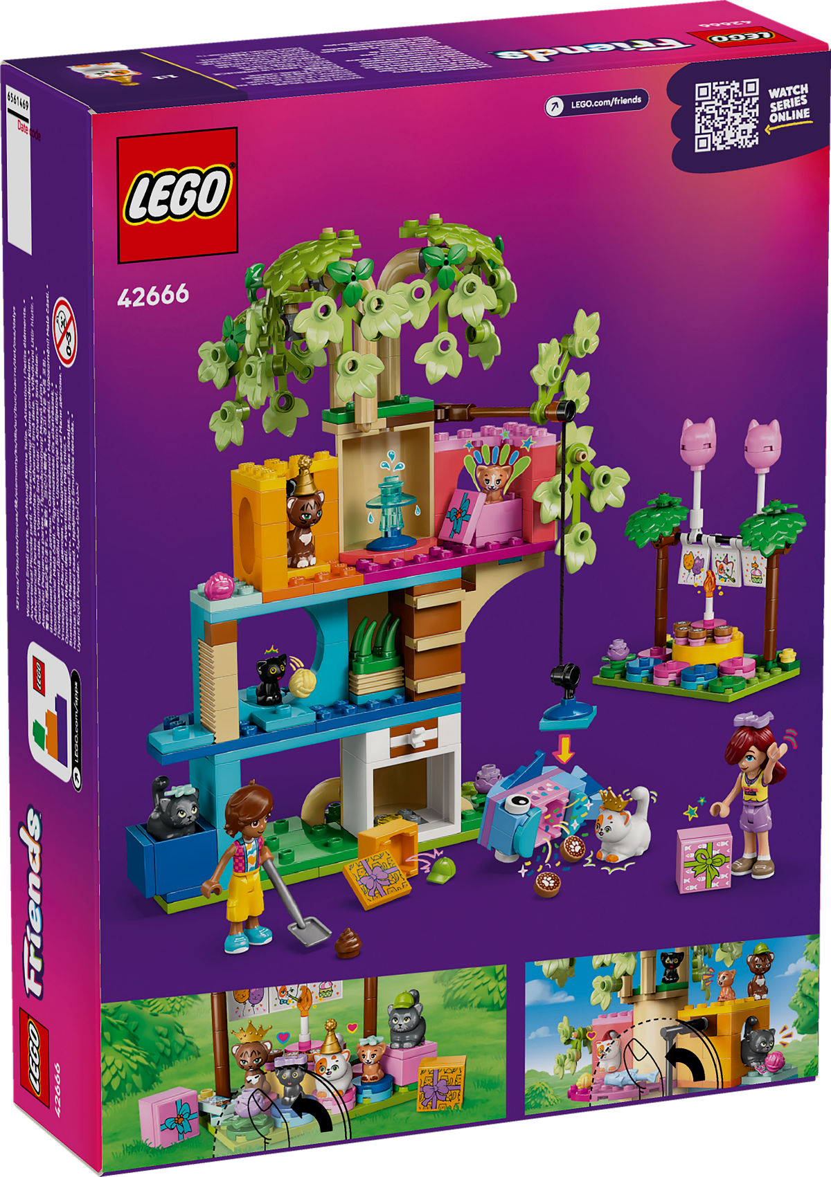 LEGO Friends Kattenverjaardagsfeestje en boomhut