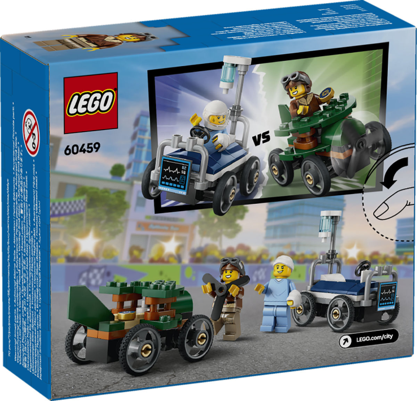 LEGO City Voertuigen Racepakket: vliegtuig vs. ziekenhuisbed