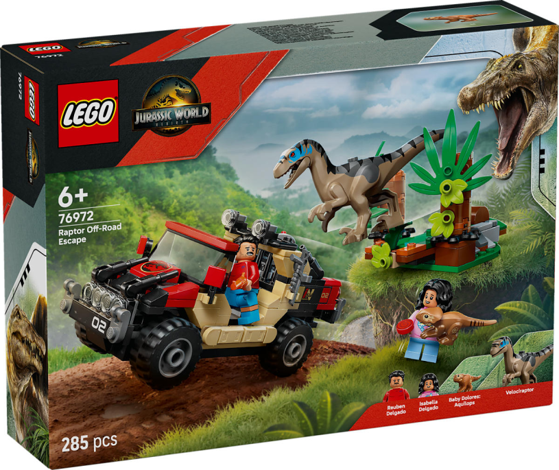 LEGO Jurassic World Offroad raptorontsnapping