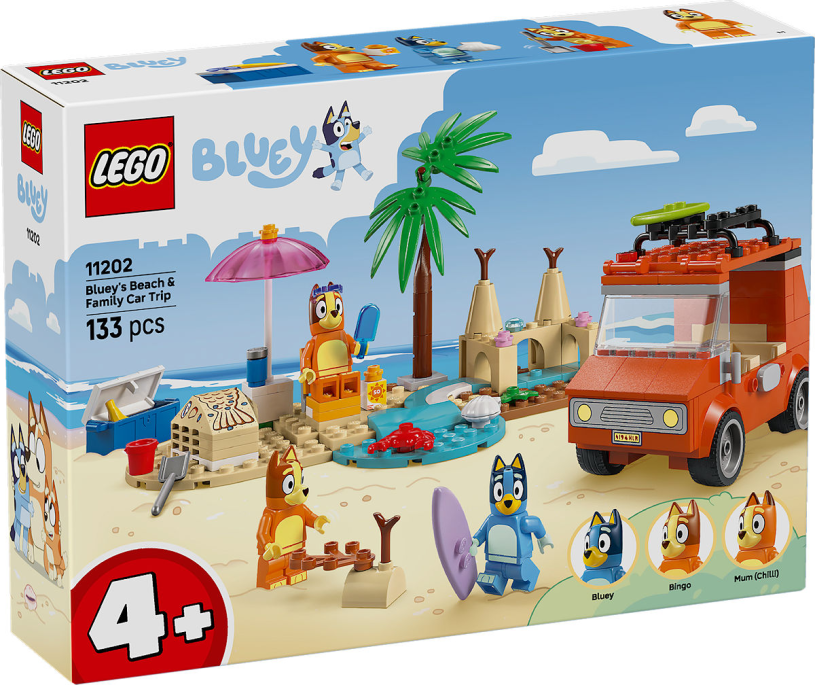 LEGO Bluey's autorit naar het strand