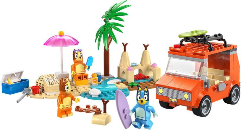LEGO Bluey's autorit naar het strand