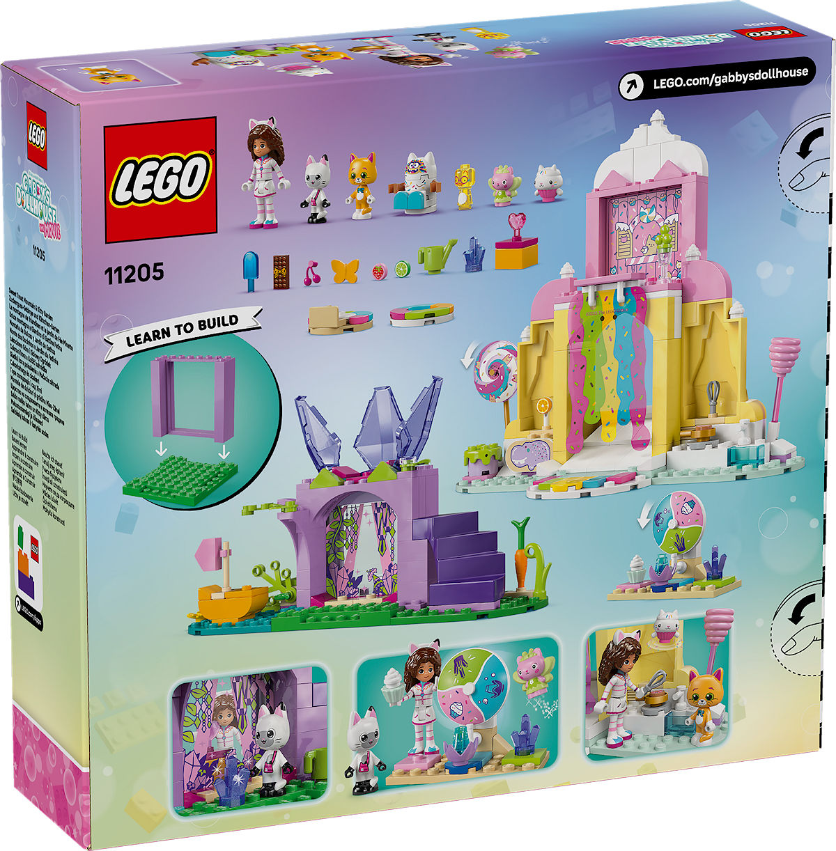 LEGO Gabby's Dollhouse Snoepjesberg en kittentuin