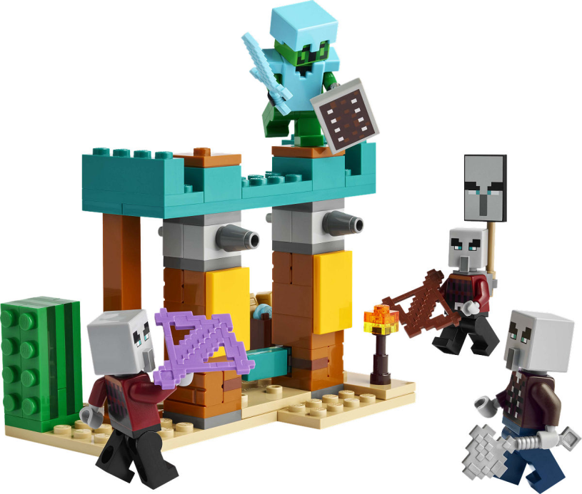 LEGO Minecraft De Illagers in de woestijn