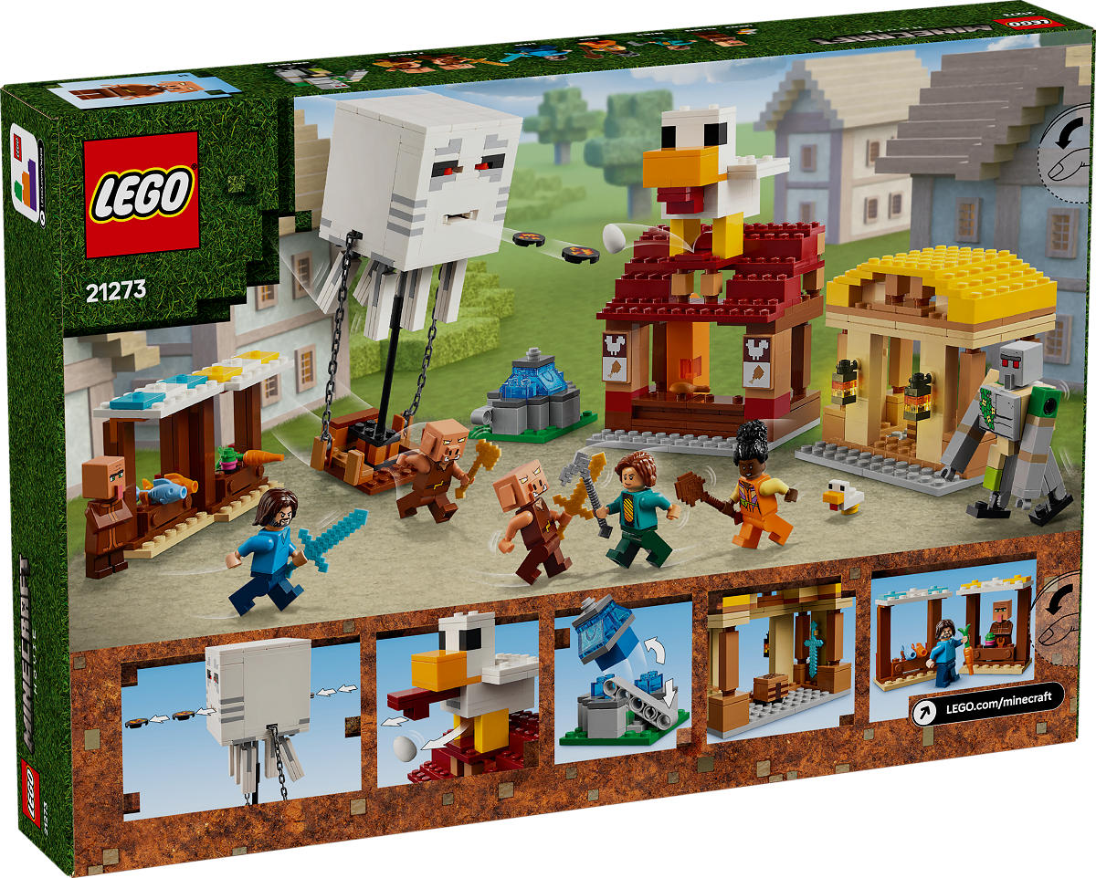 LEGO Minecraft De Ghast-ballon aanval op het dorp