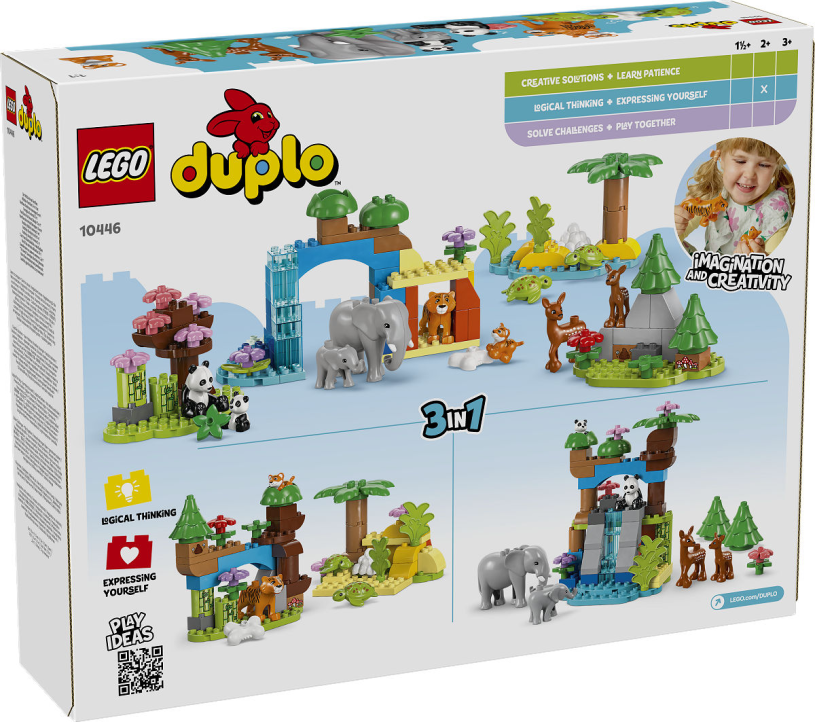 DUPLO Stad 3-in-1 families van wilde dieren