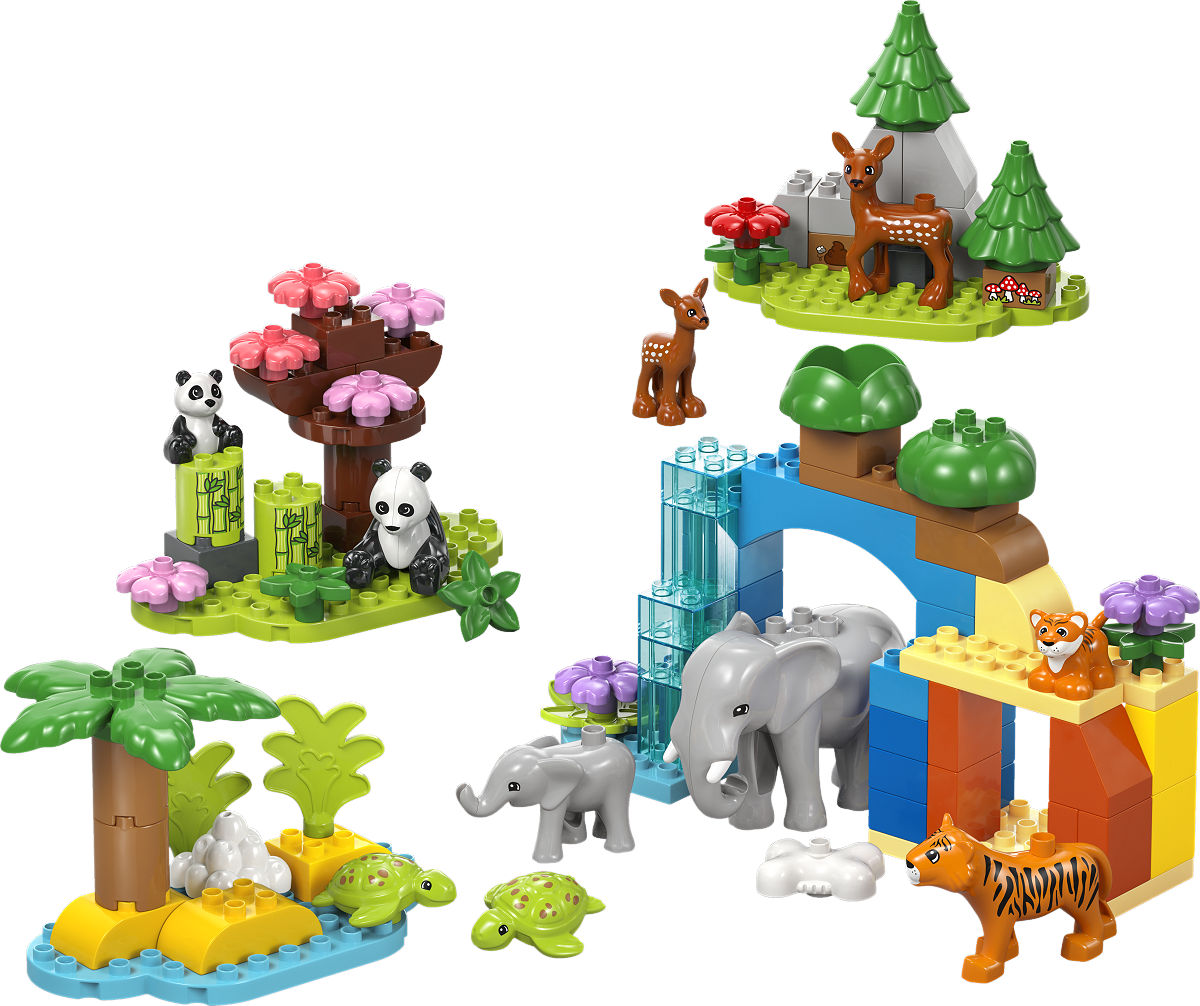 DUPLO Stad 3-in-1 families van wilde dieren