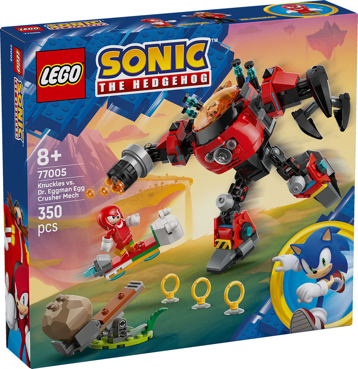 LEGO Sonic Knuckles vs. Dr. Eggman Egg Crusher mecha
