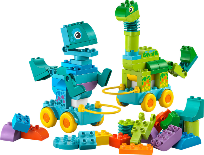 DUPLO Stad 3-in-1 dinosaurussen op wielen