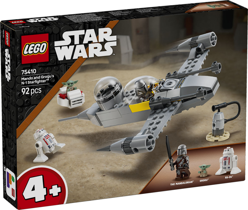 LEGO Star Wars Mando en Grogu's N-1 Starfighter