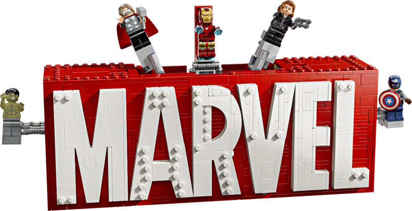 LEGO Super Heroes logo en minifiguren