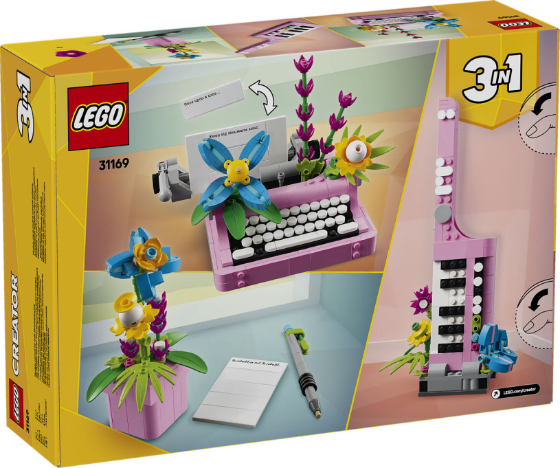 LEGO Creator Typemachine met bloemen