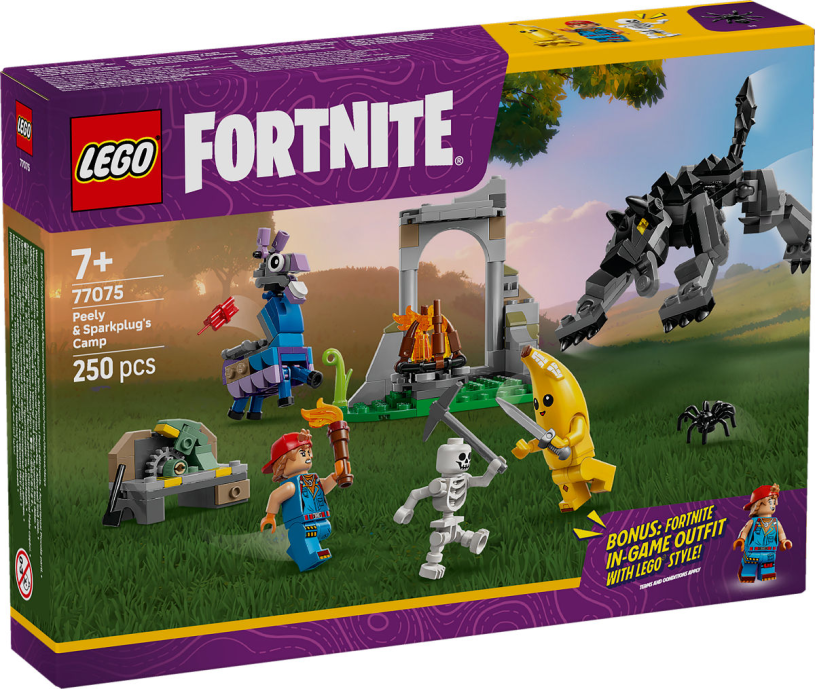 LEGO Fortnite Peely en Sparkplugs kamp