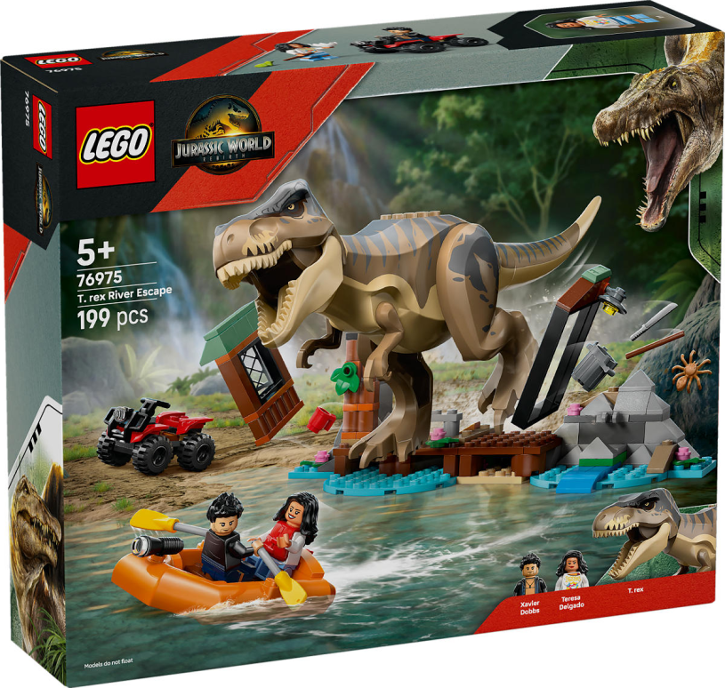 LEGO Jurassic World T. rex rivierontsnapping