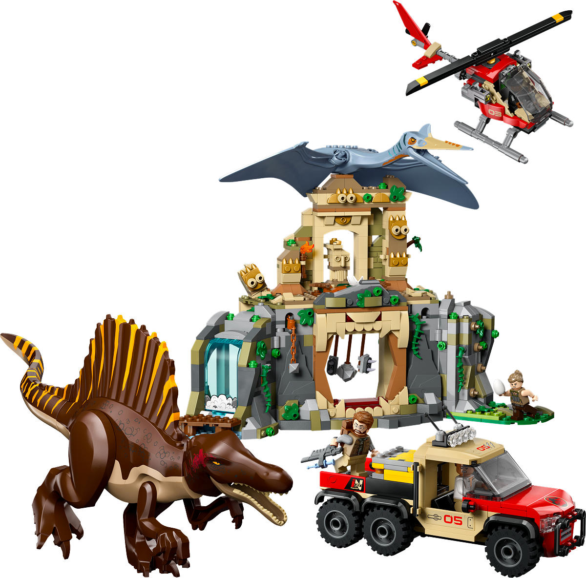 LEGO Jurassic World Spinosaurus / Quetzalcoatlus luchtmissie