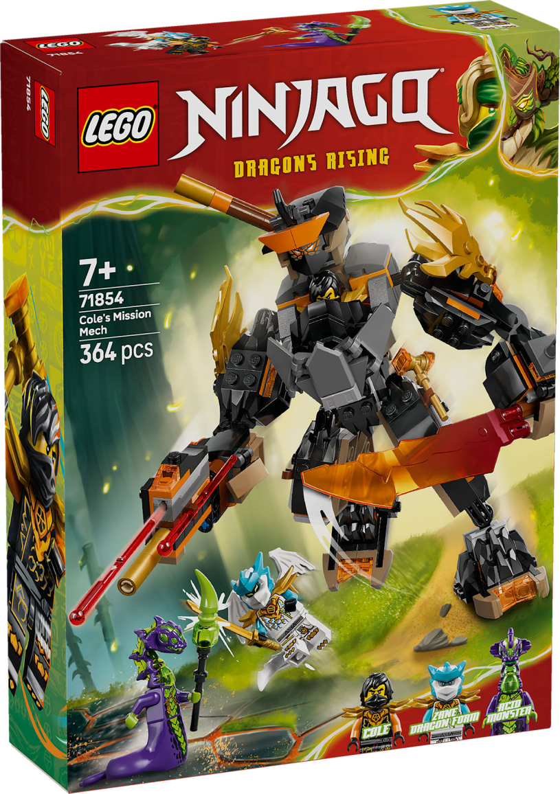 LEGO Ninjago Cole's missiemecha en draak Zane