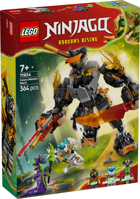 LEGO Ninjago Cole's missiemecha en draak Zane