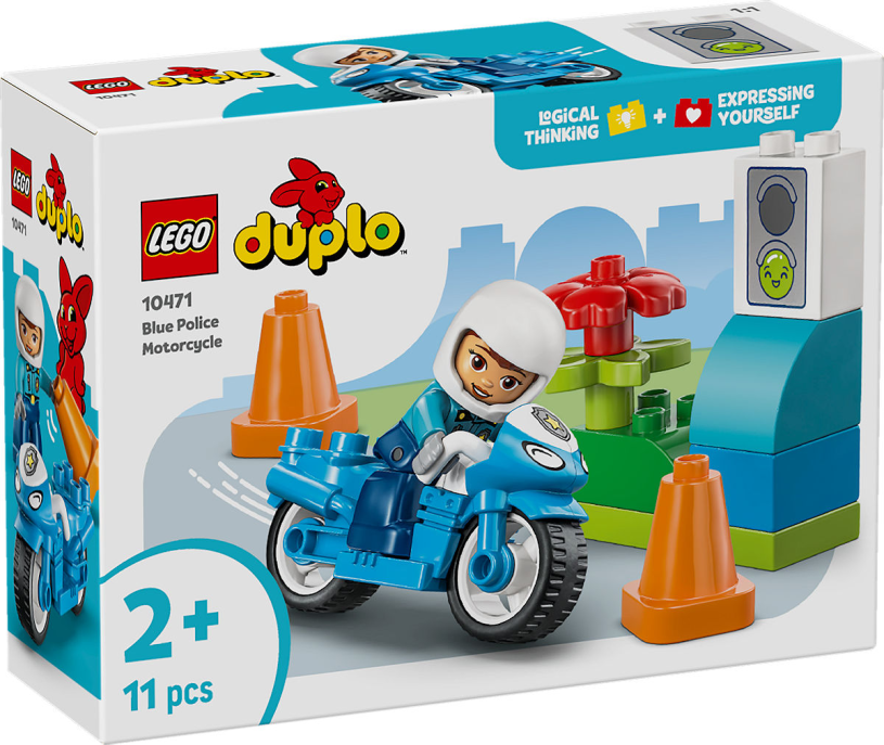 DUPLO Town Blauwe politiemotor