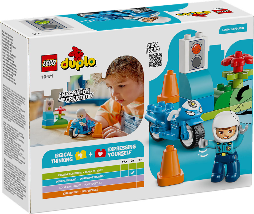 DUPLO Town Blauwe politiemotor