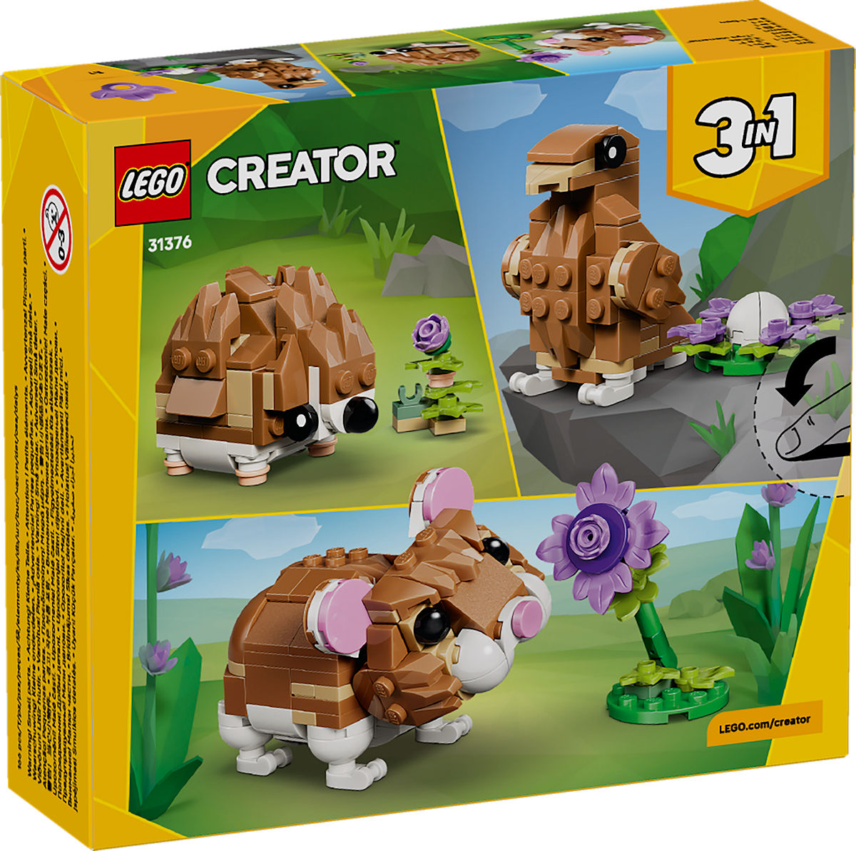 LEGO CREATOR Schattige hamster met bloem