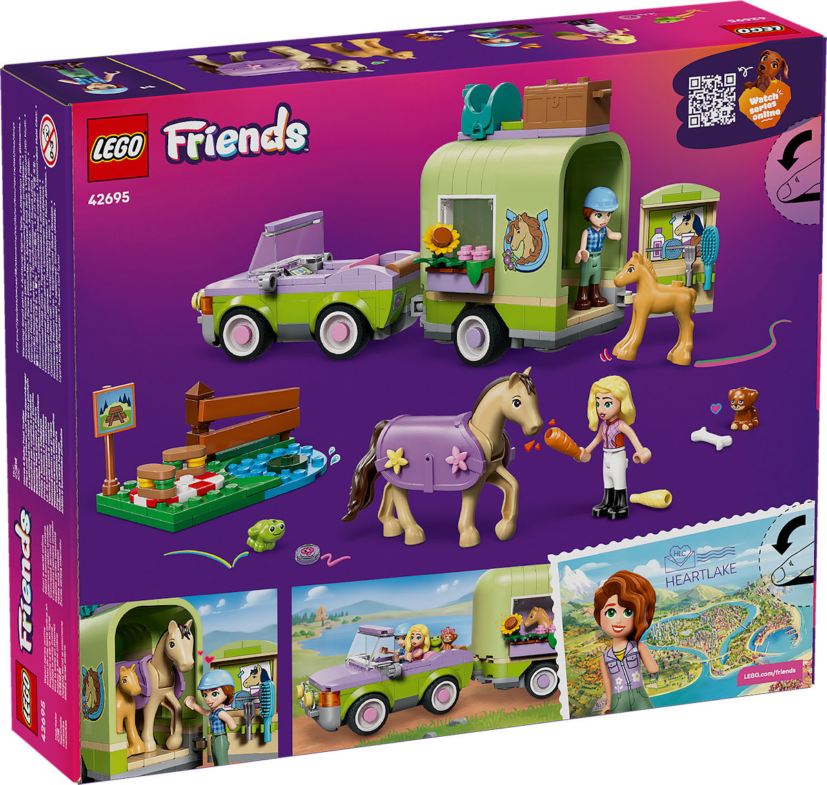 LEGO Friends Trailer met paard en veulen