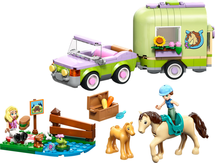 LEGO Friends Trailer met paard en veulen