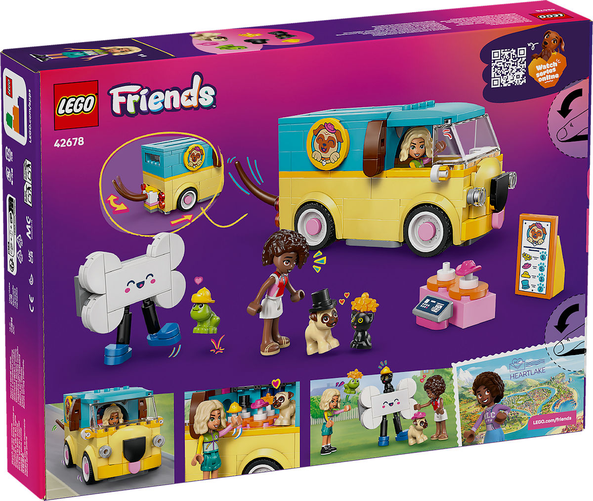 LEGO Friends Bestelwagen met dierenaccessoires