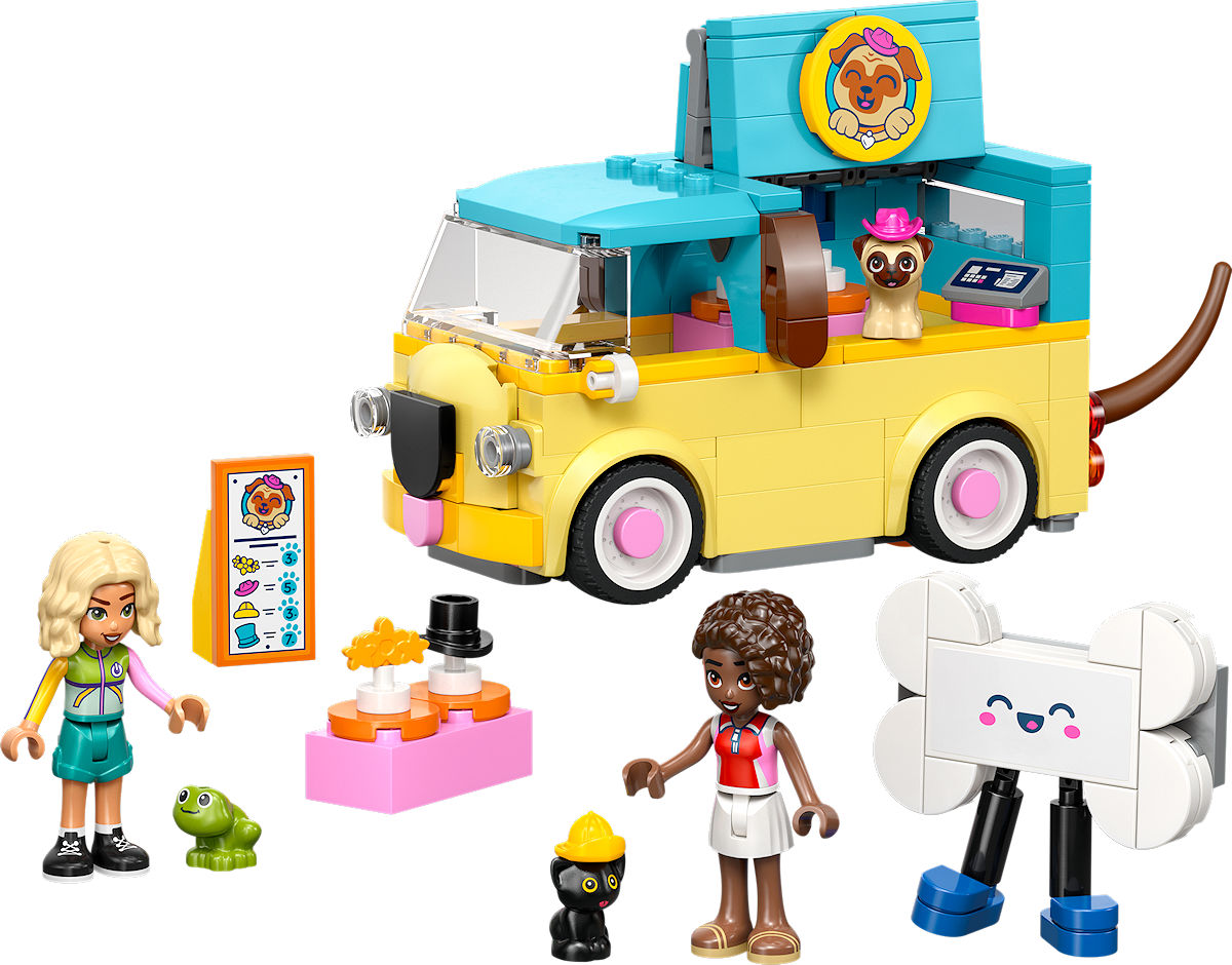 LEGO Friends Bestelwagen met dierenaccessoires