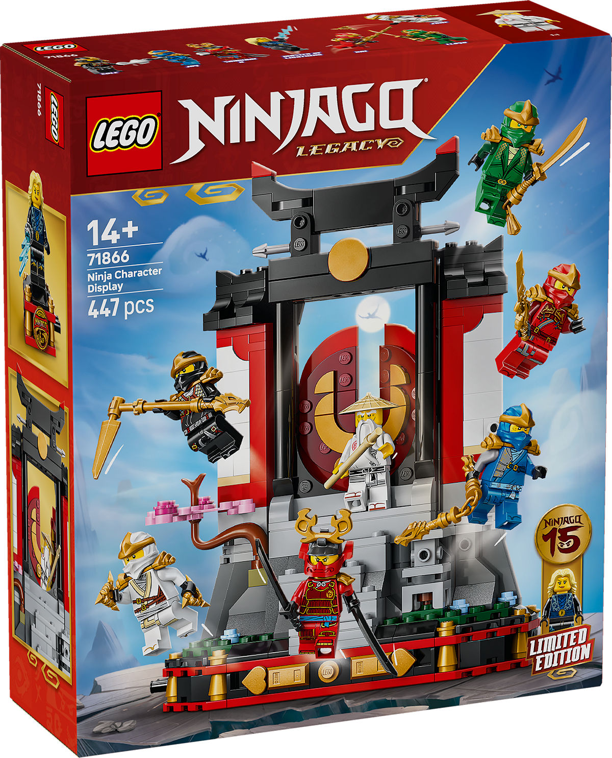 LEGO Ninjago 15-jarig jubileum: Display met ninja personages