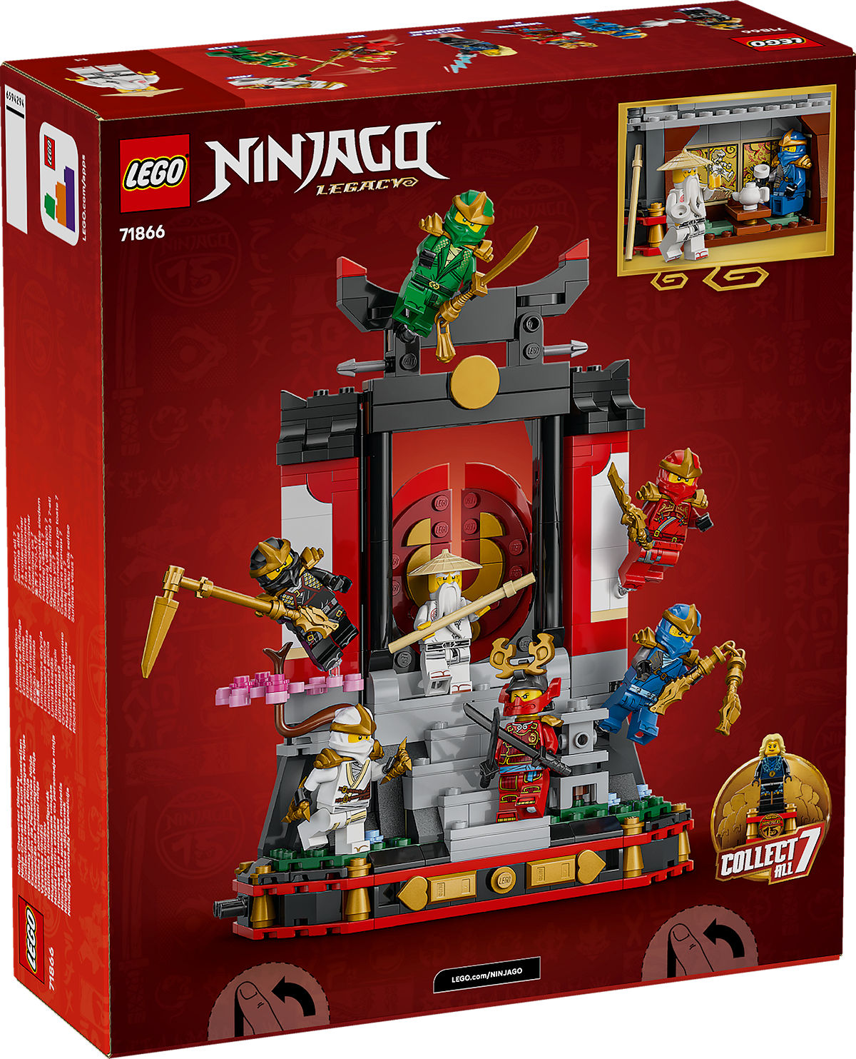LEGO Ninjago 15-jarig jubileum: Display met ninja personages