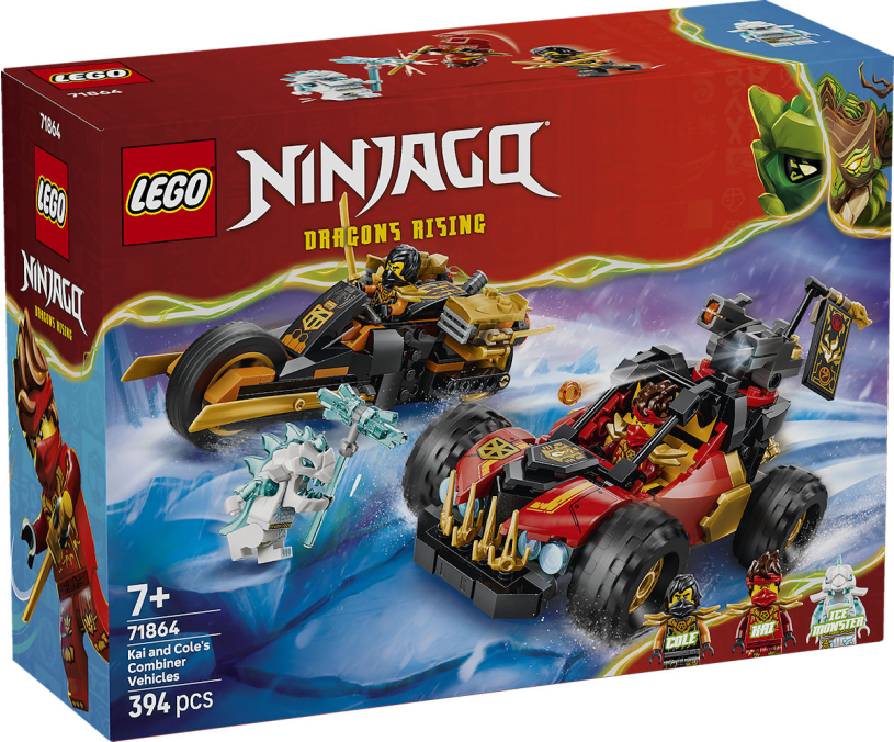 LEGO Ninjago Kai en Cole's combivoertuigen