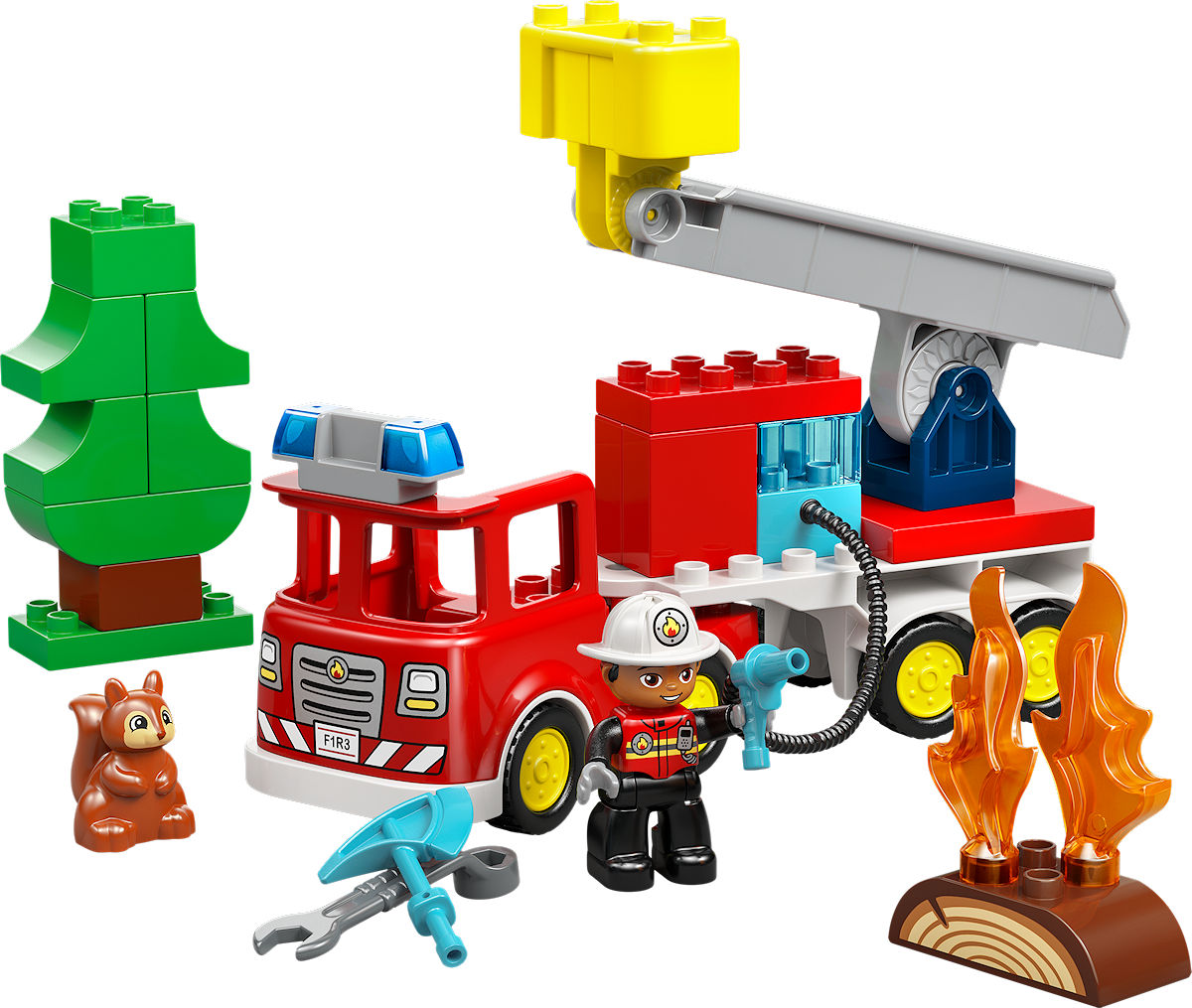DUPLO Town Brandweertruck met slang en brandweerman