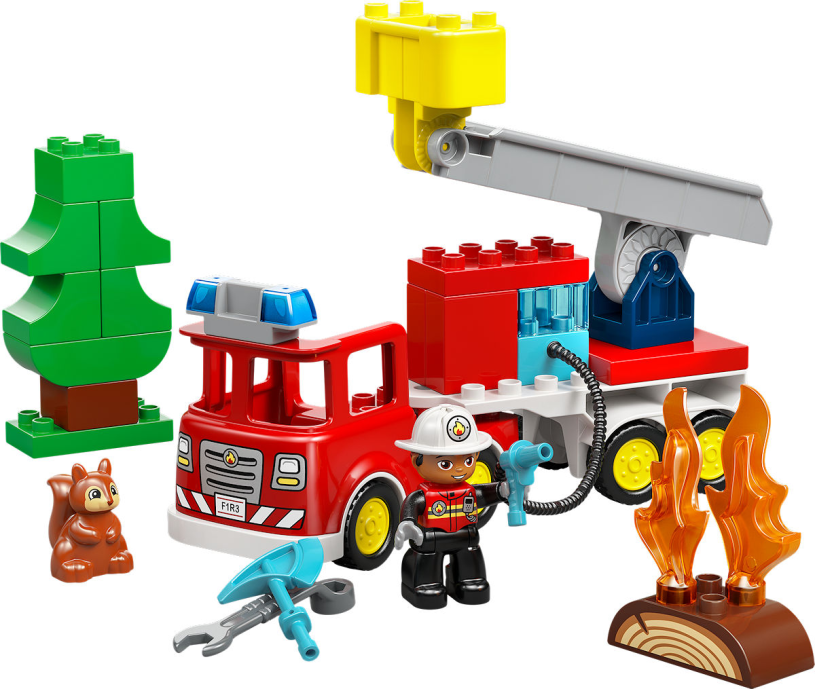 DUPLO Town Brandweertruck met slang en brandweerman