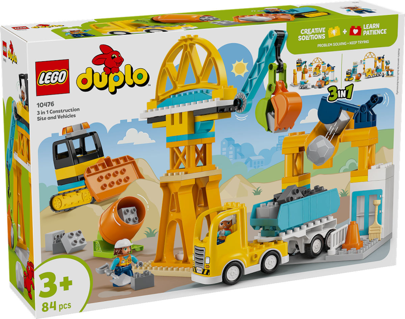 DUPLO Town 3-in-1 bouwplaats en voertuigen