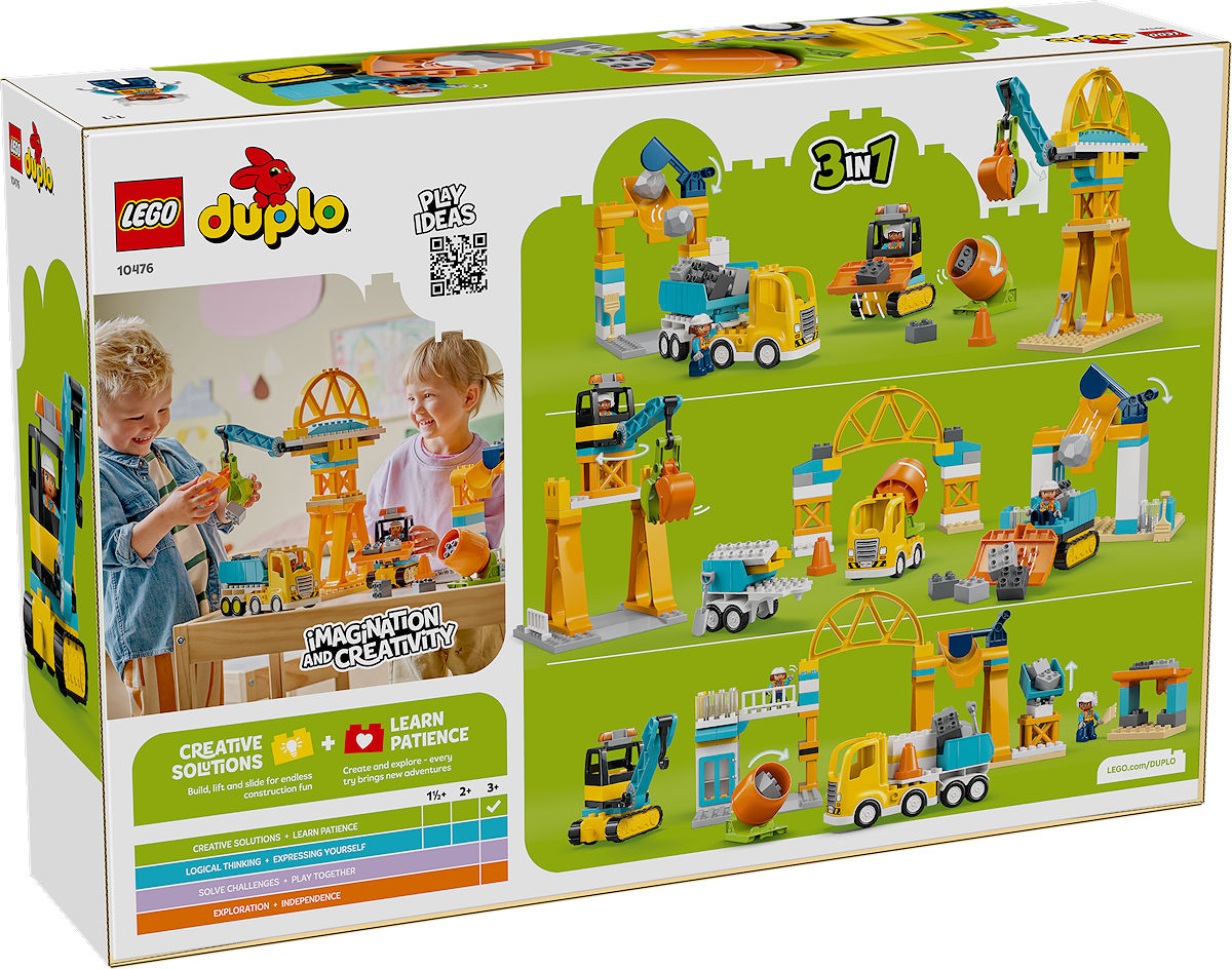 DUPLO Town 3-in-1 bouwplaats en voertuigen