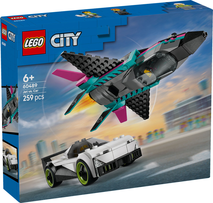 LEGO City Straalvliegtuig vs. sportauto