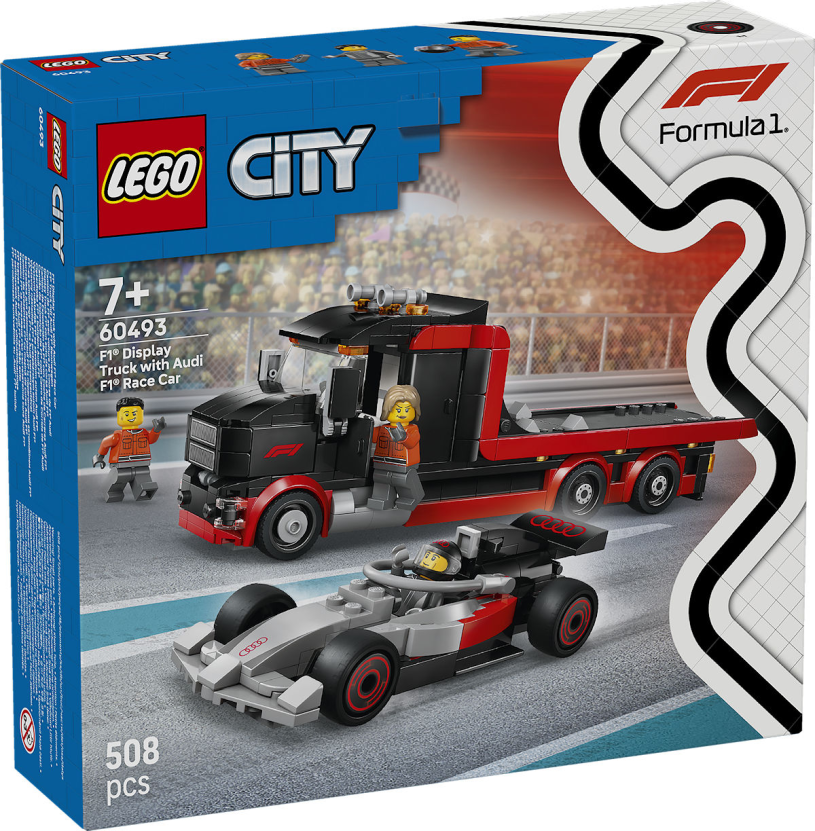 LEGO City Formula 1 F1 displaytruck met Audi F1 racewagen