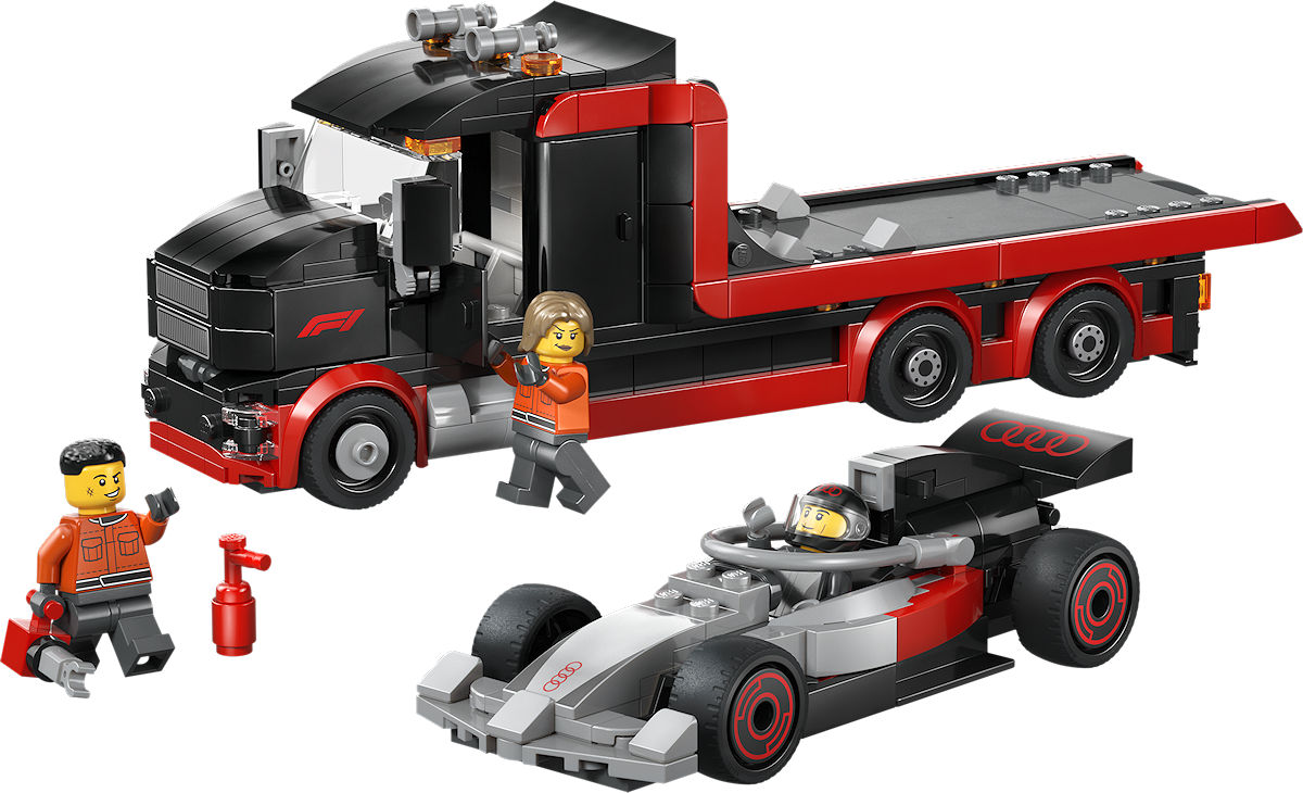 LEGO City Formula 1 F1 displaytruck met Audi F1 racewagen