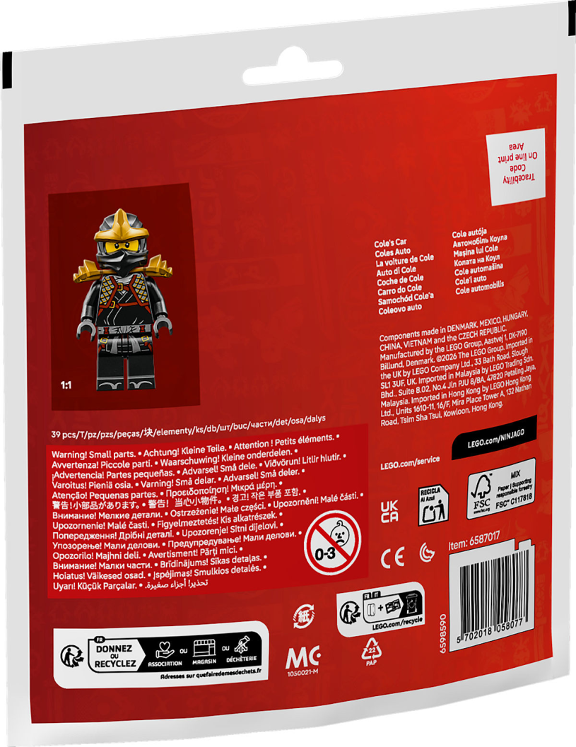 LEGO Impulse Bag - Ninjago Ninja Cole's auto
