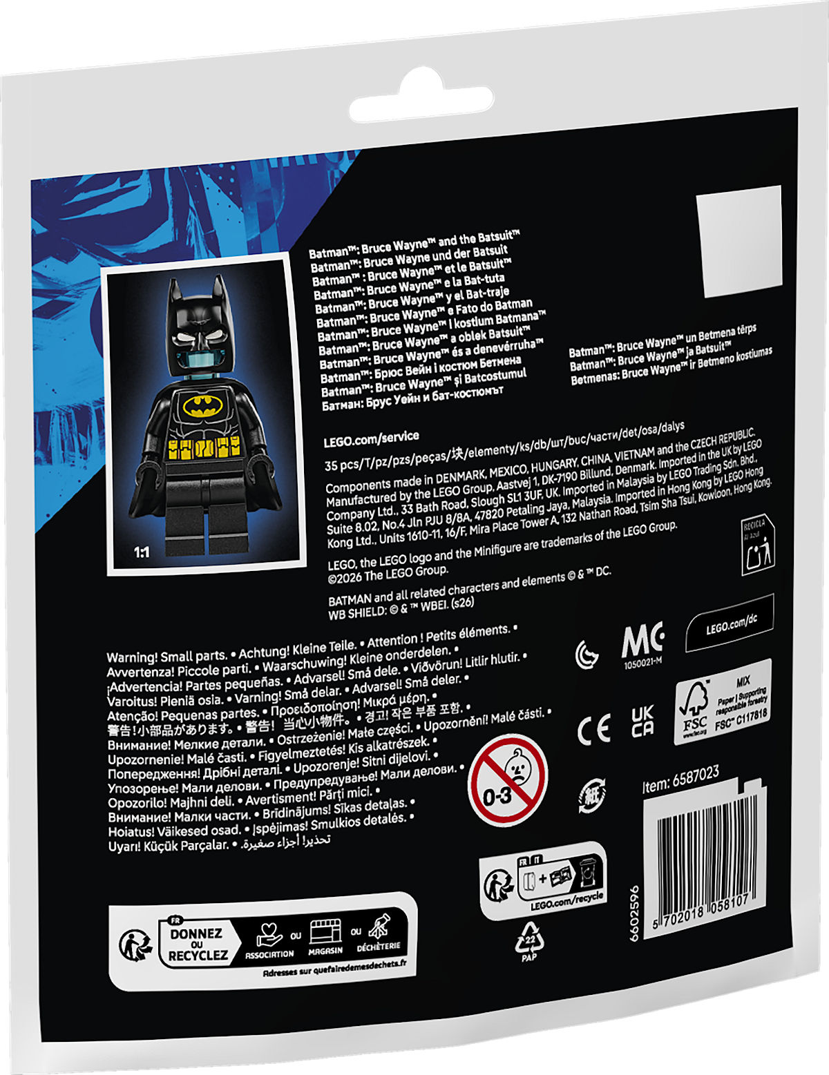 LEGO Impulse Bag - Batman Bruce Wayne and the Batsuit