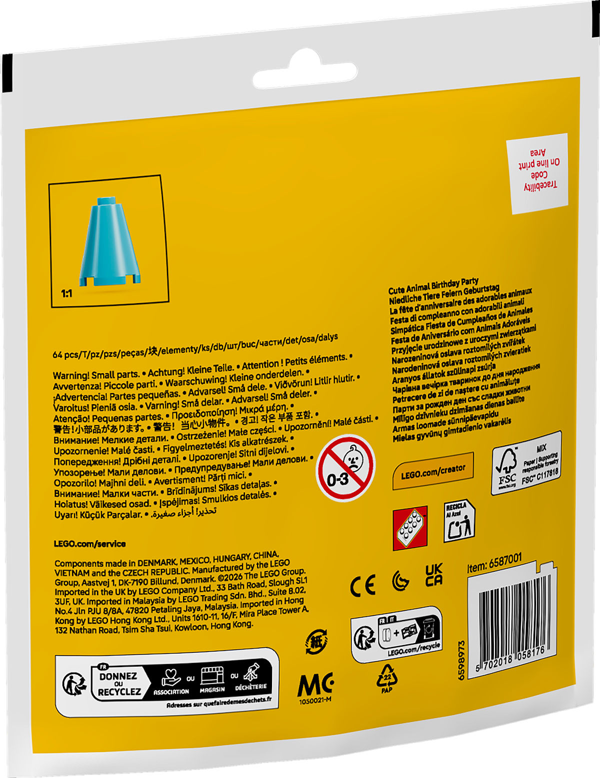 LEGO Impulse Bag - Creator Schattige dierenverjaardag