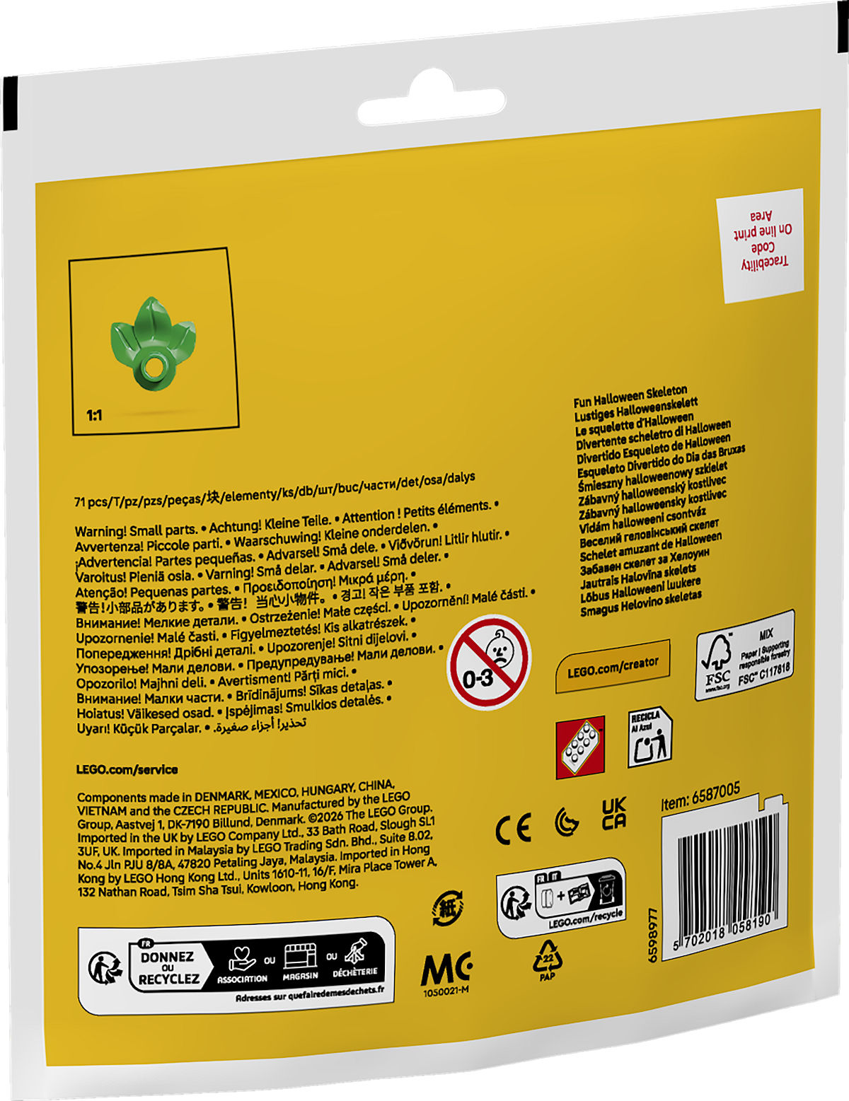 LEGO Impulse Bag - Leuk halloweenskelet